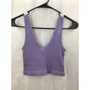 FOREVER 21 SEAMLESS V-NECK BRALETTE SMALL VIOLET NWT